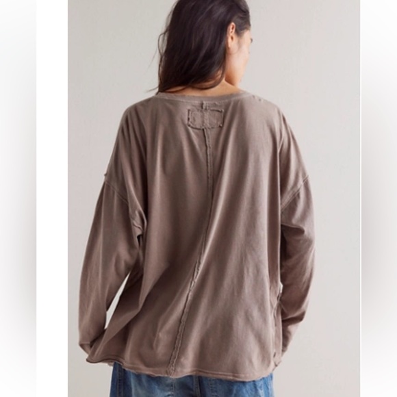 We The Free Nina Long-Sleeve Tee on Dusted Cocoa Size XS NWOT Retail $48 - Picture 2 of 6